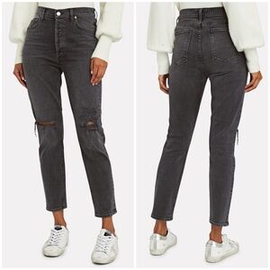 AGOLDE Nico High-Rise Skinny Jeans in Black/Grey
23